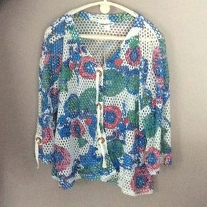 FREE w/Purchase! - Floral Mesh Jacket - size 2X